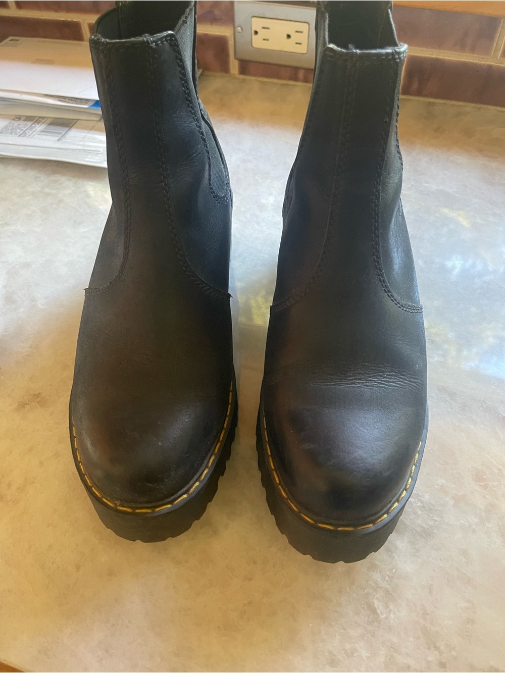 Dr. Martens Black Leather Chelsea Ankle Boots